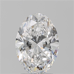 Picture of Natural Diamond 2.02 Carats, Oval with  Cut, E Color, SI1 Clarity and Certified by GIA