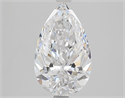 Natural Diamond 2.40 Carats, Pear with  Cut, D Color, FL Clarity and Certified by GIA