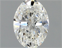 Natural Diamond 0.58 Carats, Oval with  Cut, F Color, VS1 Clarity and Certified by GIA