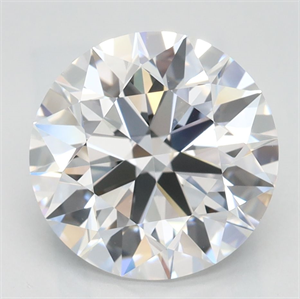 Picture of Lab Grown Diamond 3.01 Carats, Round with Ideal Cut, D Color, IF Clarity and Certified by IGI