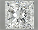 Natural Diamond 1.13 Carats, Princess with  Cut, H Color, SI1 Clarity and Certified by GIA