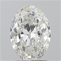 Natural Diamond 1.50 Carats, Oval with  Cut, G Color, I1 Clarity and Certified by GIA