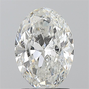 Picture of Natural Diamond 1.50 Carats, Oval with  Cut, G Color, I1 Clarity and Certified by GIA