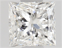 Natural Diamond 0.50 Carats, Princess with  Cut, F Color, VVS1 Clarity and Certified by GIA