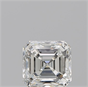 Natural Diamond 0.90 Carats, Asscher with  Cut, H Color, VVS2 Clarity and Certified by GIA