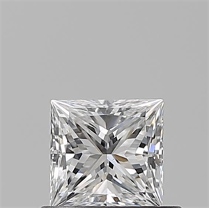 Picture of Natural Diamond 0.53 Carats, Princess with  Cut, E Color, VS1 Clarity and Certified by GIA