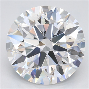 Picture of Lab Grown Diamond 3.20 Carats, Round with Ideal Cut, D Color, IF Clarity and Certified by IGI