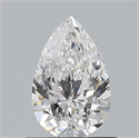 Natural Diamond 0.70 Carats, Pear with  Cut, D Color, VVS2 Clarity and Certified by GIA