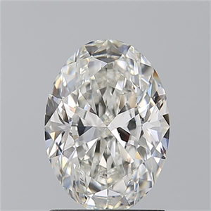 Picture of Natural Diamond 1.50 Carats, Oval with  Cut, H Color, VS2 Clarity and Certified by GIA