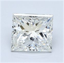 Natural Diamond 1.90 Carats, Princess with  Cut, I Color, VS2 Clarity and Certified by GIA