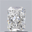 Natural Diamond 0.70 Carats, Radiant with  Cut, D Color, VS2 Clarity and Certified by GIA