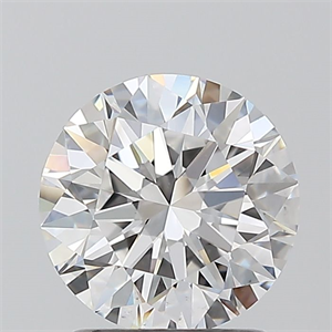 Picture of Natural Diamond 1.51 Carats, Round with Excellent Cut, E Color, VS2 Clarity and Certified by GIA