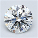 Natural Diamond 2.01 Carats, Round with Excellent Cut, G Color, SI1 Clarity and Certified by GIA