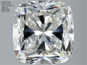 Foto Diamante Natural 2.00 quilates, Del cojín , Color E, claridad SI1 y certificado GIA de