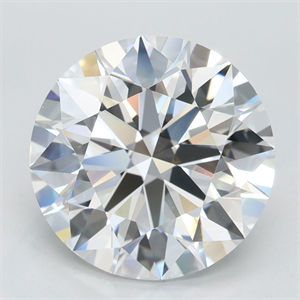 Picture of Lab Grown Diamond 4.32 Carats, Round with Excellent Cut, E Color, VVS2 Clarity and Certified by GIA