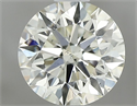 Natural Diamond 0.83 Carats, Round with Excellent Cut, K Color, SI1 Clarity and Certified by GIA