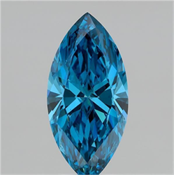 Picture of Lab Grown Diamond 3.60 Carats, Marquise with  Cut, Fancy Vivid Blue Color, VS2 Clarity and Certified by IGI