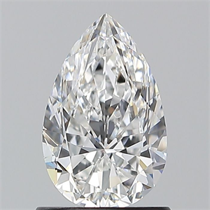 Picture of Natural Diamond 1.01 Carats, Pear with  Cut, E Color, VVS2 Clarity and Certified by GIA