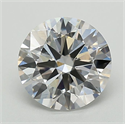 Lab Grown Diamond 1.36 Carats, Round with Excellent Cut, G Color, VS1 Clarity and Certified by IGI