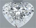 Natural Diamond 1.50 Carats, Heart with  Cut, F Color, SI1 Clarity and Certified by GIA