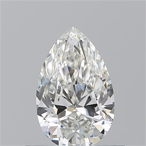 Picture of Natural Diamond 0.57 Carats, Pear with  Cut, H Color, VVS1 Clarity and Certified by GIA