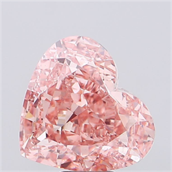 Picture of Lab Grown Diamond 11.03 Carats, Heart with  Cut, Fancy Vivid Pink Color, VS2 Clarity and Certified by IGI