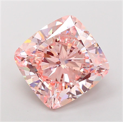 Picture of Lab Grown Diamond 10.04 Carats, CUSHION MODIFIED with  Cut, Fancy Intense Pink Color, VS1 Clarity and Certified by IGI