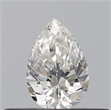 Natural Diamond 0.23 Carats, Pear with  Cut, H Color, VVS2 Clarity and Certified by GIA