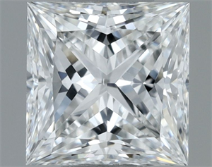 Picture of Natural Diamond 0.52 Carats, Princess with  Cut, F Color, VS1 Clarity and Certified by GIA