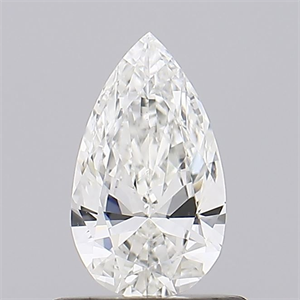 Picture of Natural Diamond 0.57 Carats, Pear with  Cut, H Color, SI1 Clarity and Certified by GIA