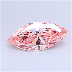 Picture of Lab Grown Diamond 1.36 Carats, Marquise with  Cut, Fancy Vivid Pink Color, VVS2 Clarity and Certified by IGI