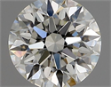 Natural Diamond 0.55 Carats, Round with Excellent Cut, I Color, VVS2 Clarity and Certified by GIA