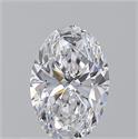 Natural Diamond 0.71 Carats, Oval with  Cut, D Color, VVS1 Clarity and Certified by GIA