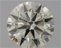 Natural Diamond 0.57 Carats, Round with Excellent Cut, K Color, VVS2 Clarity and Certified by IGI