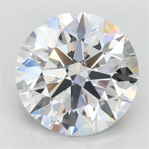 Picture of Lab Grown Diamond 2.57 Carats, Round with Excellent Cut, D Color, VVS1 Clarity and Certified by GIA