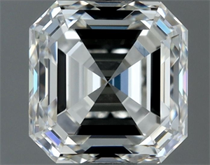 Picture of Natural Diamond 1.01 Carats, Asscher with  Cut, H Color, VVS2 Clarity and Certified by IGI