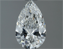 Natural Diamond 0.50 Carats, Pear with  Cut, G Color, VVS2 Clarity and Certified by GIA
