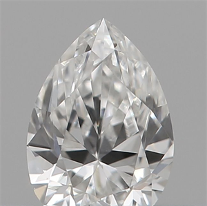 Picture of Natural Diamond 0.18 Carats, Pear with  Cut, E Color, VVS2 Clarity and Certified by IGI