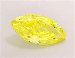 Picture of Lab Grown Diamond 1.51 Carats, Marquise with  Cut, Fancy Vivid Yellow Color, VS1 Clarity and Certified by IGI