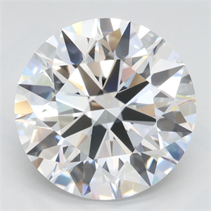 Picture of Lab Grown Diamond 3.29 Carats, Round with Ideal Cut, D Color, IF Clarity and Certified by IGI