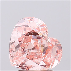 Picture of Lab Grown Diamond 2.69 Carats, Heart with  Cut, Fancy Intense Pink Color, VVS2 Clarity and Certified by IGI