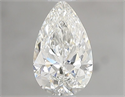 Natural Diamond 0.58 Carats, Pear with  Cut, H Color, VVS1 Clarity and Certified by IGI