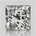 Natural Diamond 0.70 Carats, Princess with  Cut, I Color, VVS2 Clarity and Certified by GIA