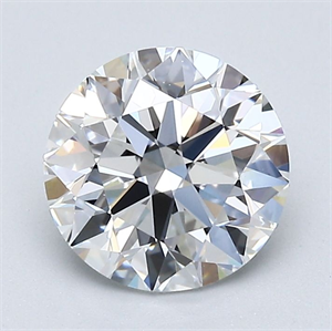 Picture of Natural Diamond 1.61 Carats, Round with Excellent Cut, E Color, VVS1 Clarity and Certified by GIA