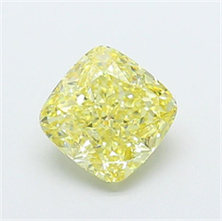 Picture of Lab Grown Diamond 2.07 Carats, CUSHION MODIFIED with  Cut, Fancy Yellow Color, VS1 Clarity and Certified by IGI