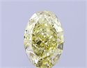 Lab Grown Diamond 1.22 Carats, Oval with  Cut, Fancy Yellow Color, VS2 Clarity and Certified by IGI