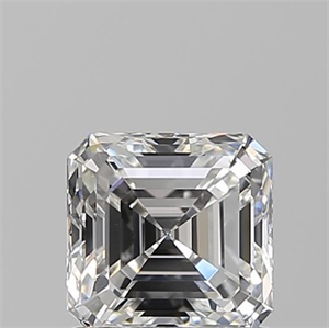 Foto Diamante Natural 0.90 quilates, Asscher , Color F, claridad VVS2 y certificado GIA de