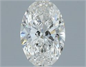Natural Diamond 0.43 Carats, Oval with  Cut, H Color, VS1 Clarity and Certified by GIA