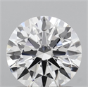 Lab Grown Diamond 1.02 Carats, Round with Ideal Cut, D Color, VVS2 Clarity and Certified by IGI