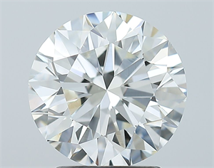 Picture of Natural Diamond 2.50 Carats, Round with Excellent Cut, I Color, VS2 Clarity and Certified by GIA